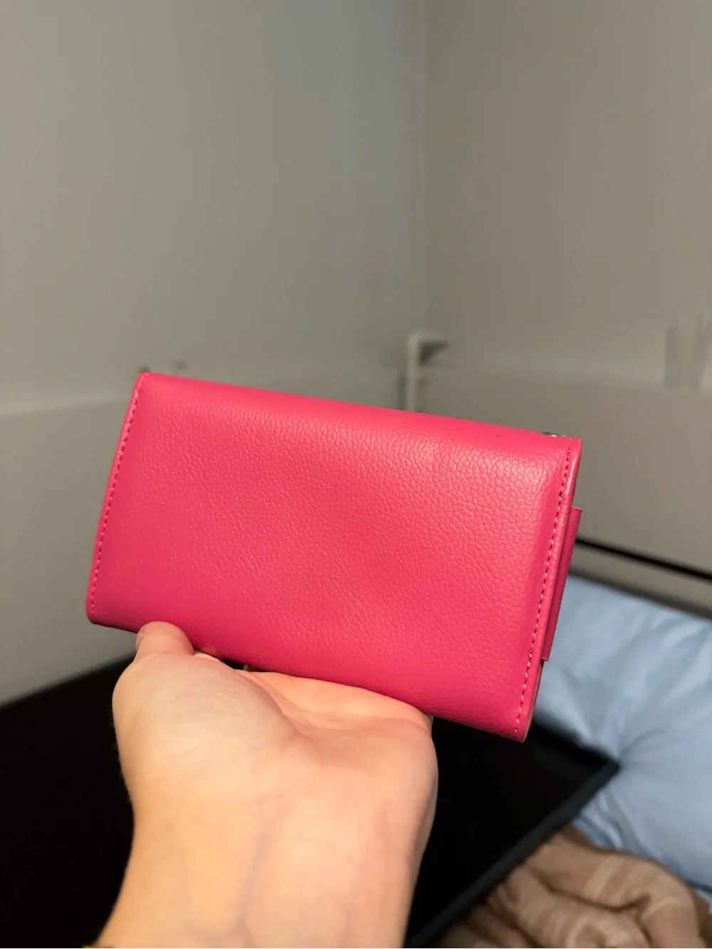 Pink Women's Leather Wallet Clutch